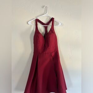 sequin hearts red dress.